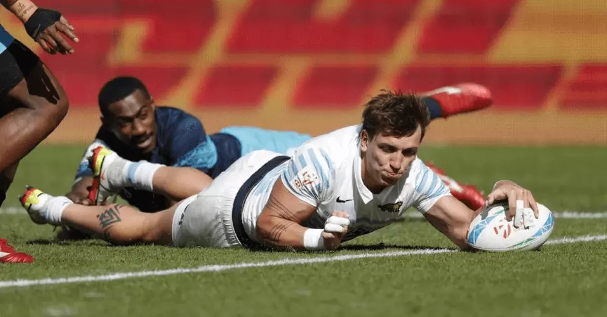 The Cup Semi-Final Match Highlights between Argentina and Fiji at HSBC Los Angeles Sevens