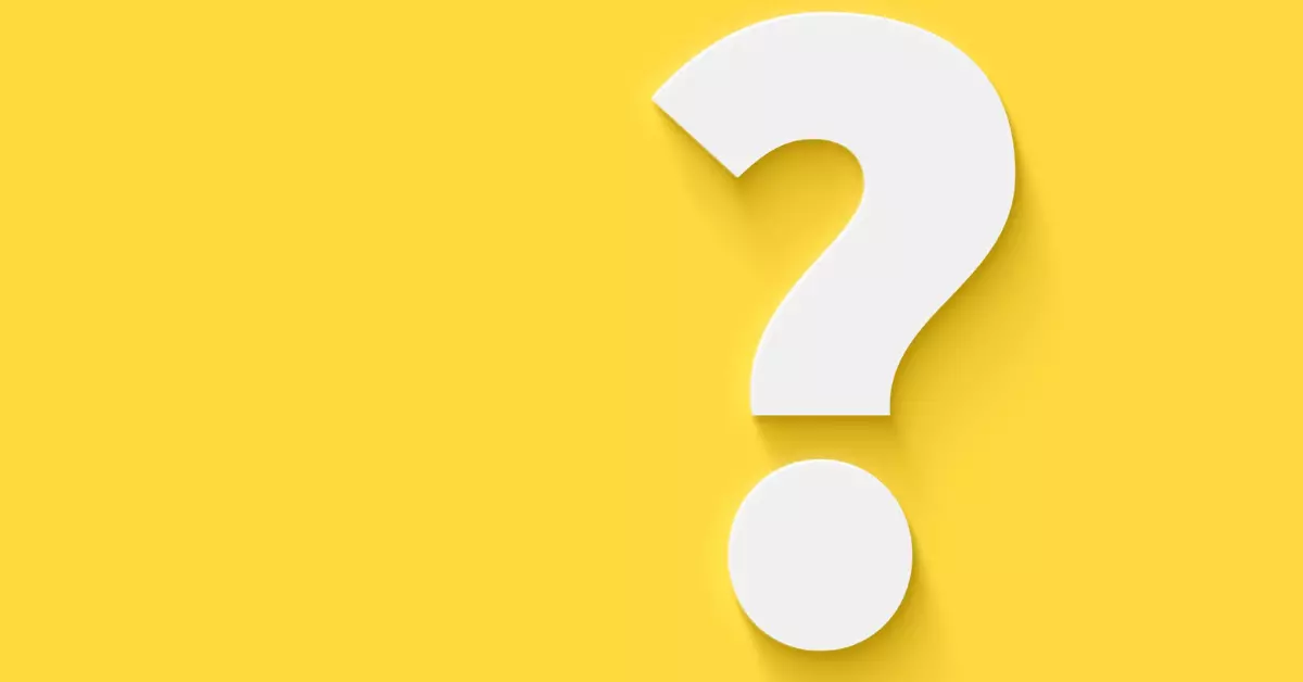 Question Mark on yellow background