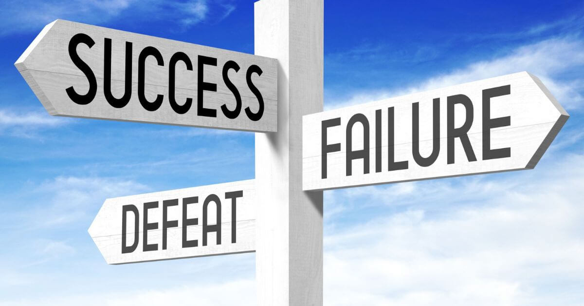 Different directions in life, Success, Failure and Defeat