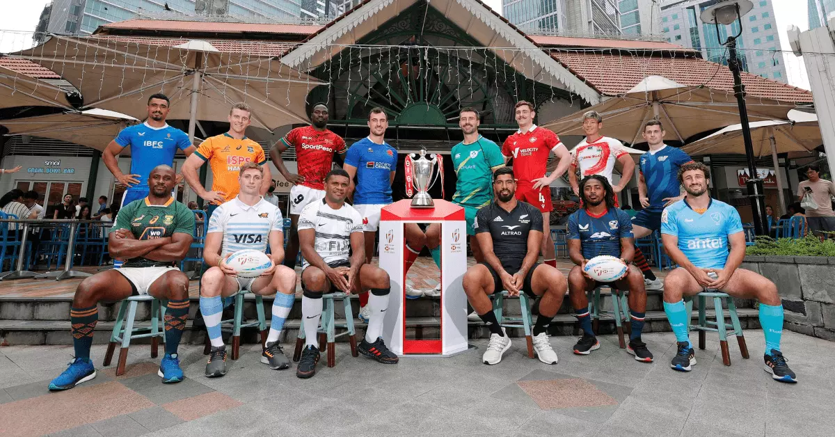 The captains ahead of the HSBC Singapore Sevens