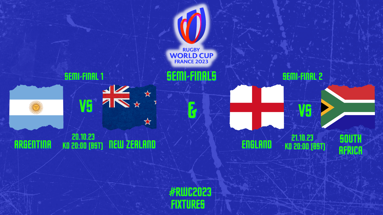 Semi-finals for Rugby World Cup 2023 confirmed