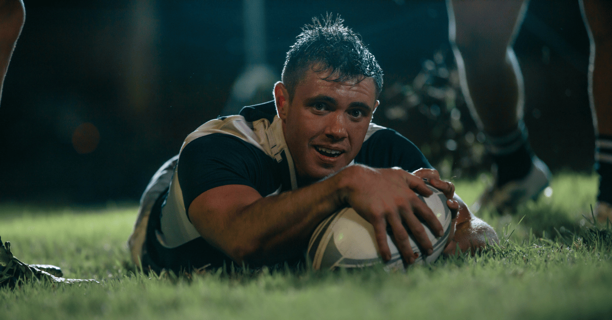 Rugby Player Scoring a Try